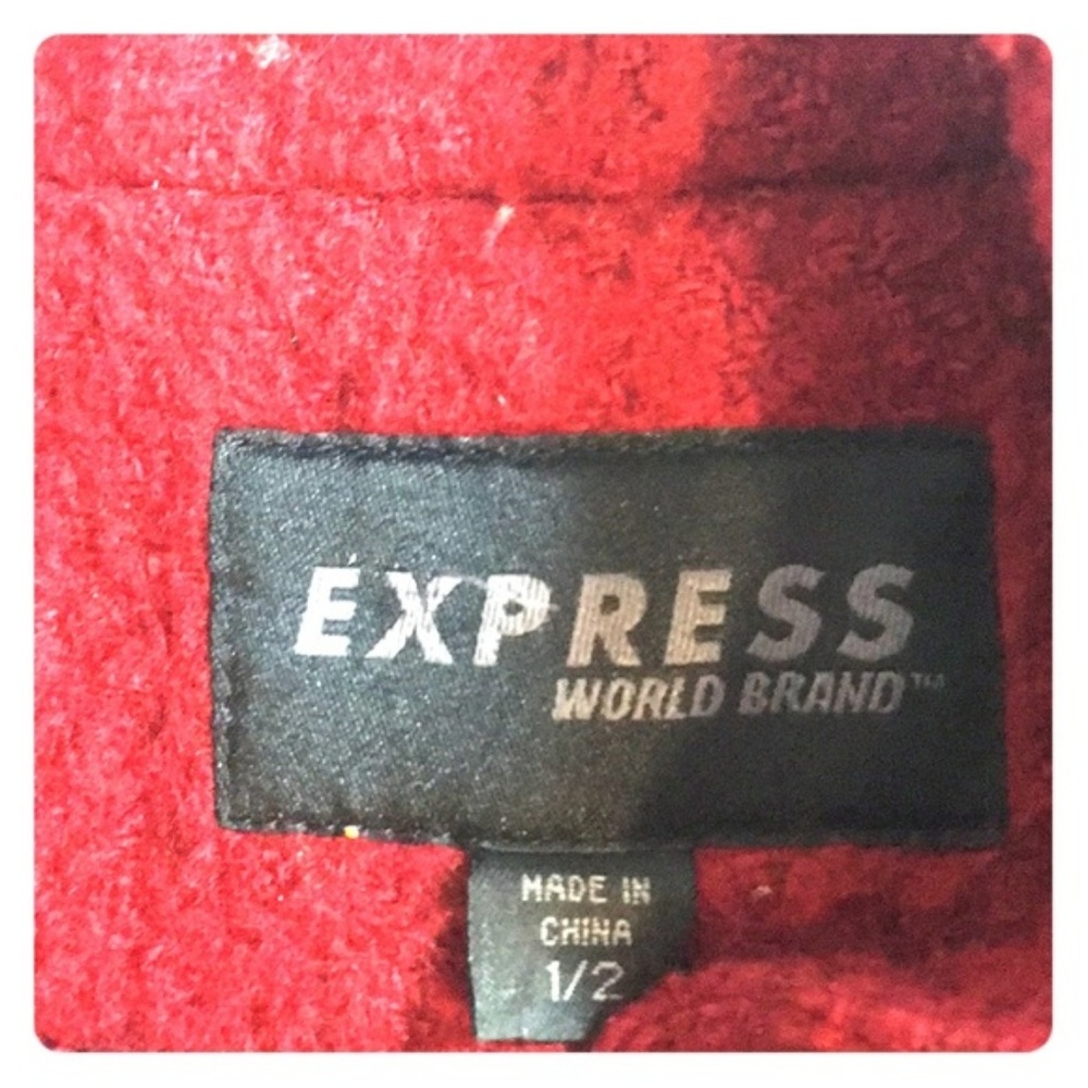 Express Wool Blend Coat in Red - Picture 4 of 5
